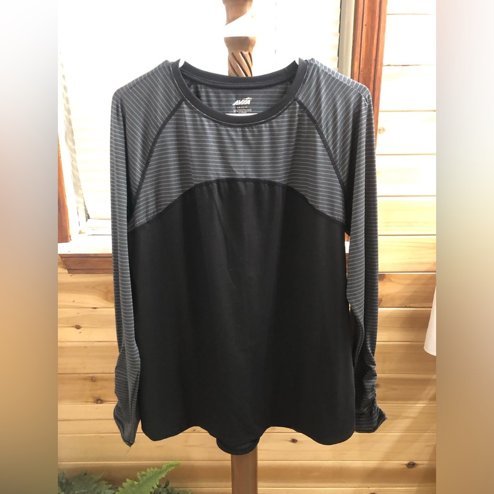 Avia Charcoal and Black Long Sleeve Tee